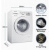 Washing Machine: Samsung 6 kg, 5 star, Digital Inverter Motor, Fully-Automatic Front Load Washing Machine (WW60R20GLMA/TL, Hygiene Steam, DA WHITE)